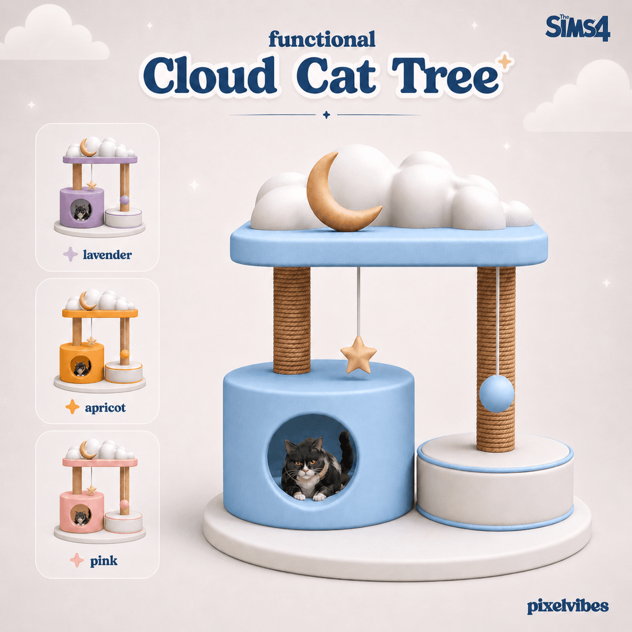 Скриншот мода Домик-когтеточка Cloud Cat Tree